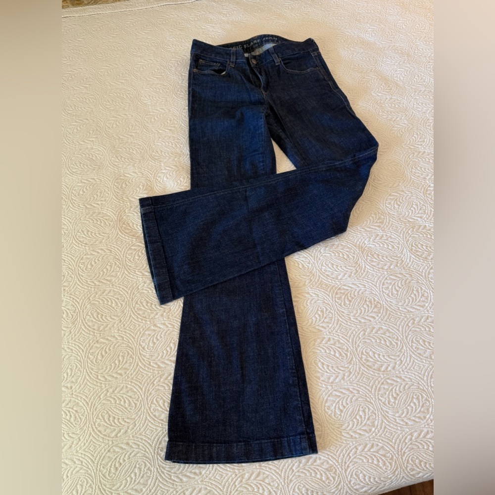 J. Crew Dark Indigo Flare Jeans